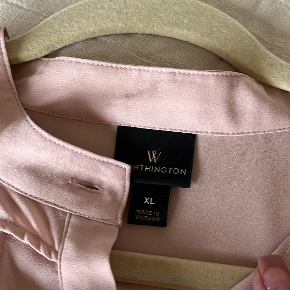 Worthington Button Down Ruffle Placket Blouse Siz… - image 5